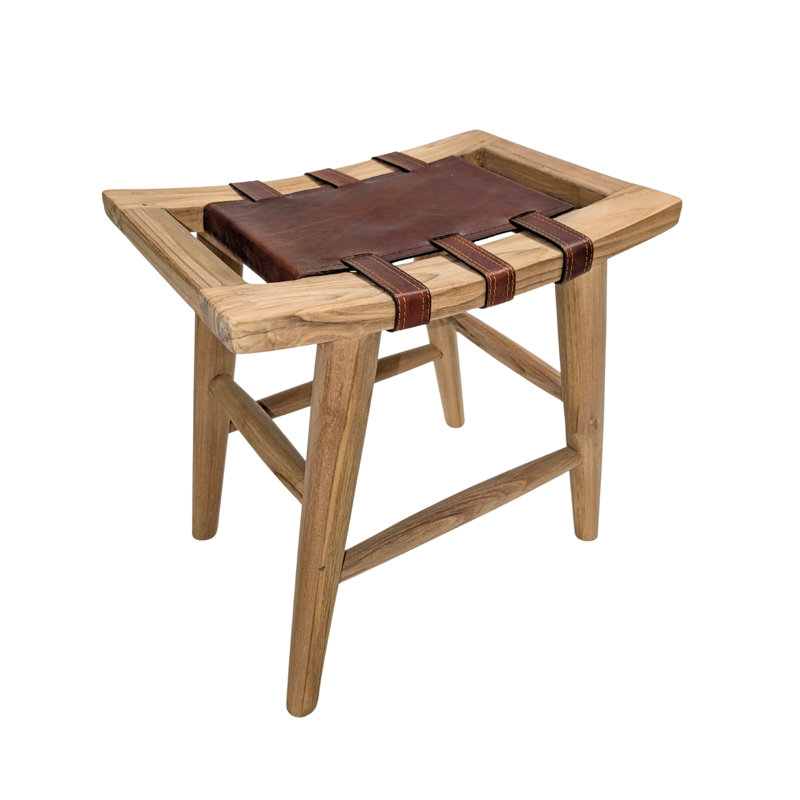Manders Leather Accent Stool