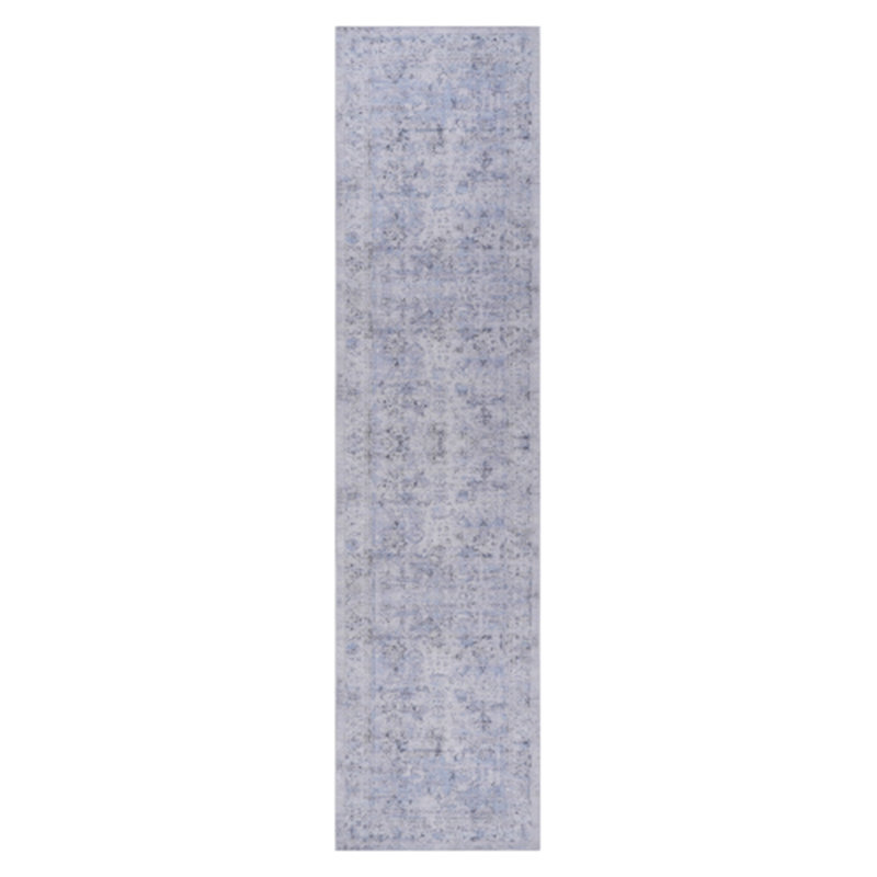 Serene Blue & Cream High-Traffic Area Rug, Runner 2'6" x 10'