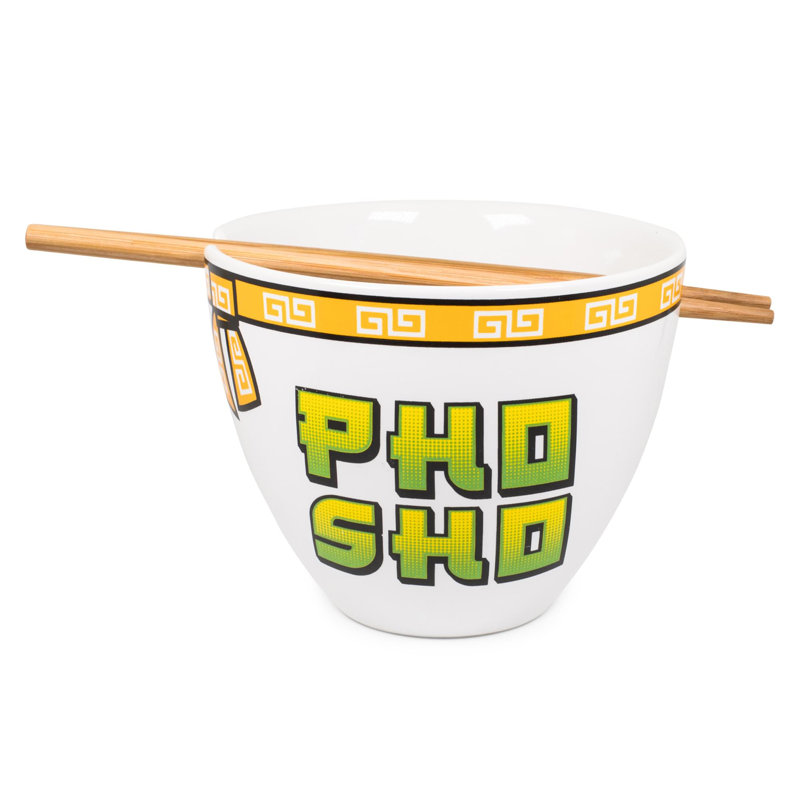 Service de vaisselle japonais Bowl Bop Pho Sho | Bol Ramen 16 onces, baguettes