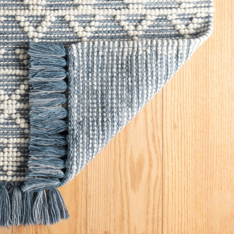 Pembrook Blue Handwoven Wool Rug, Rectangle 8'6" x 11'6"