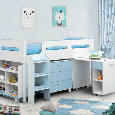 Lilianna Single (3') Storage Kids Bed with Desk
