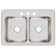 Lustertone 33" L x 22" W Double Basin Drop-In Kitchen Sink
