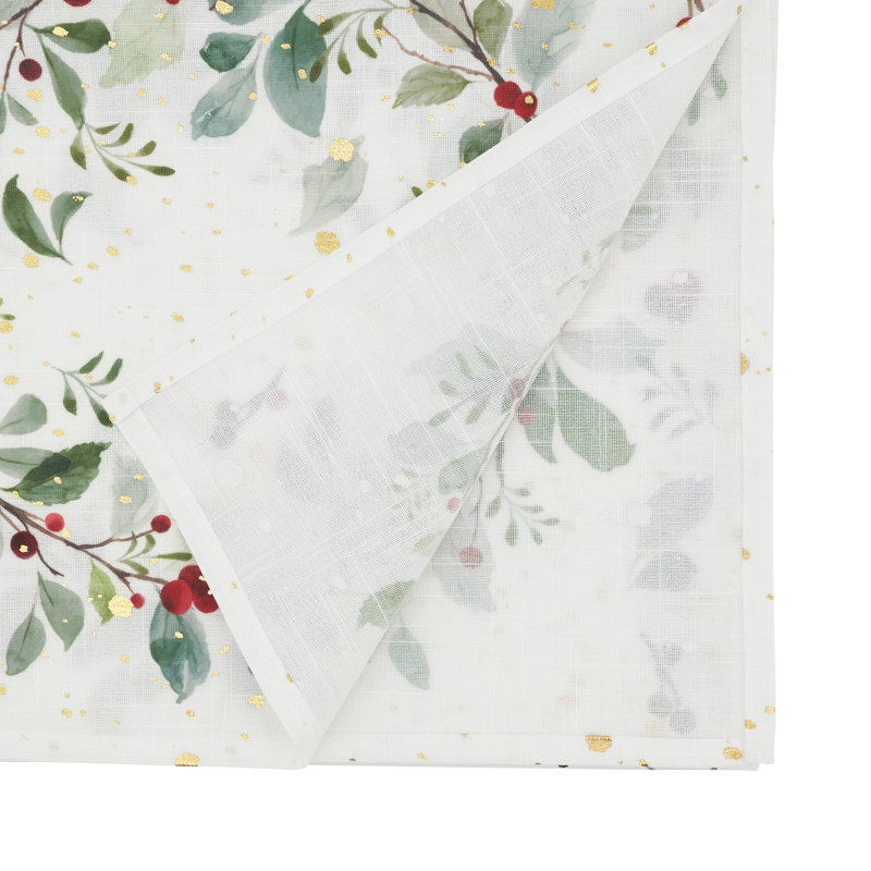Holiday Cheer Berry Wreath Table Runner