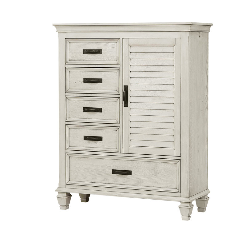 Commode pour homme 5 tiroirs Gert, Blanc
