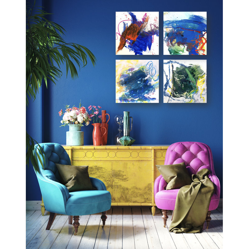 Mineral Series 4 Set II by John Beard - Artist Enhanced Canvas Print, 80" H x 80" W x 1.5" D, Unframed