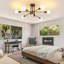 Modern 71cm Bronze 6-Light Sputnik Iron Flush Mount Ceiling Light