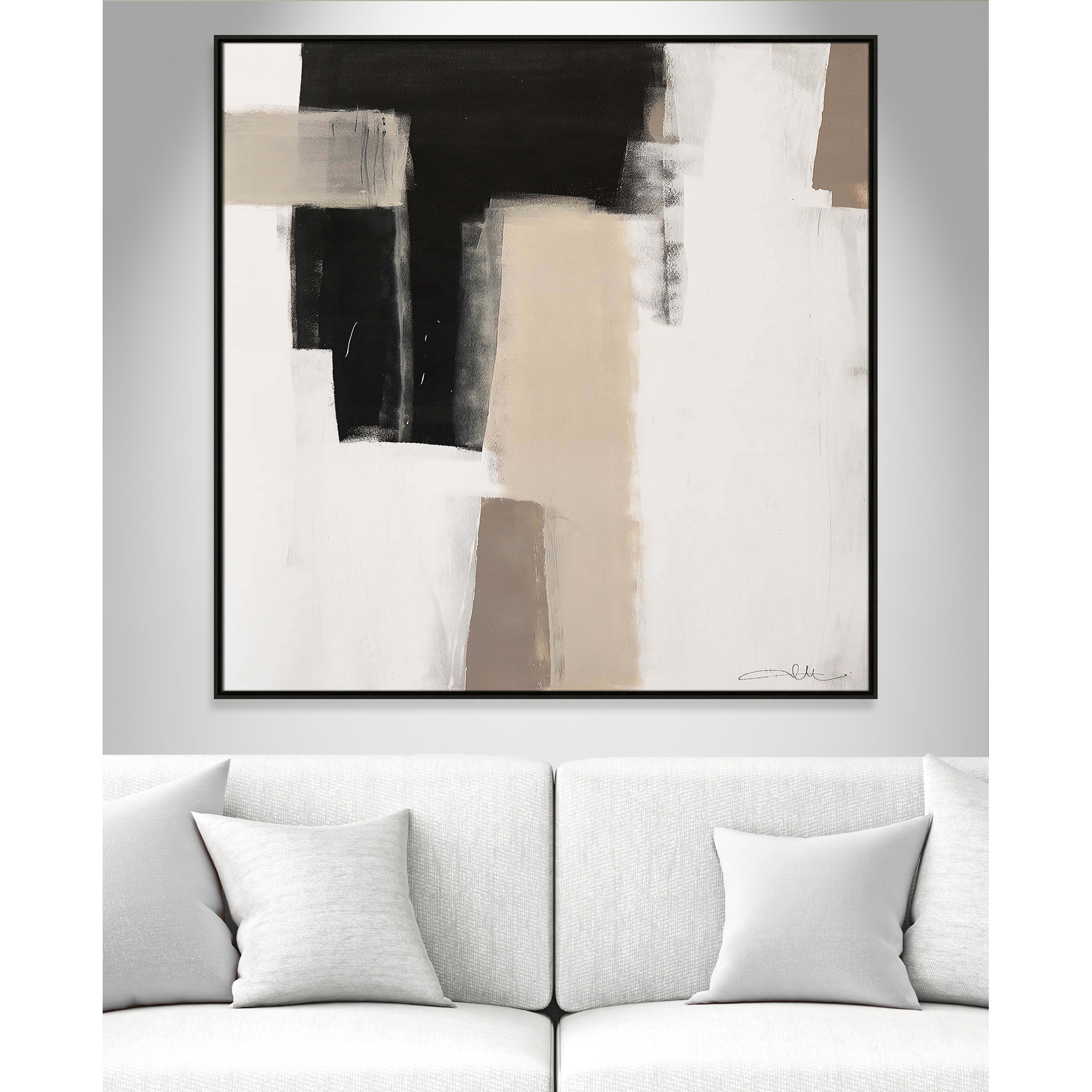 Earth Scapes I-A Print by Casa Fine Arts, Espresso Floater Framed, 46.5" H x 46.5" W x 2" D