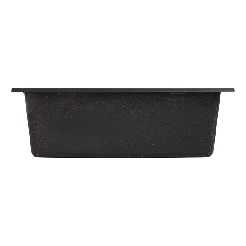 Holcomb 24" L Drop-In Kitchen Sink, Midnight Black