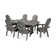 Vineyard Curveback Adirondack 7-Piece Dining Set with Trestle Legs