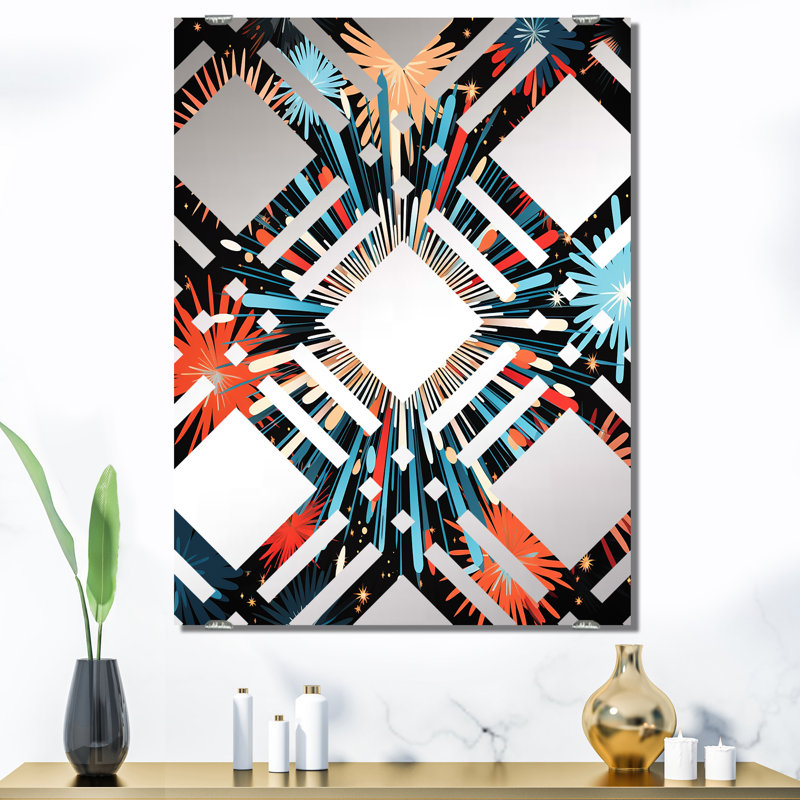 Paolino - Miroir mural avec feux d'artifice MIR134005, 40 po x 30 po