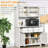 HOMCOM 63.5" Kitchen Buffet With Hutch