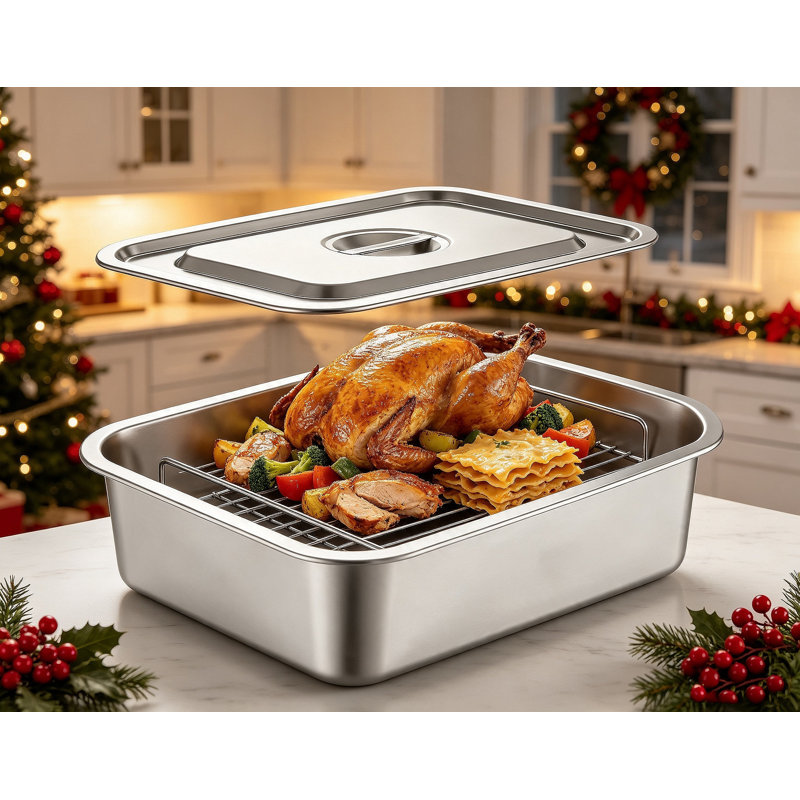 LUMARA HOME Stainless Steel Roasting Pan