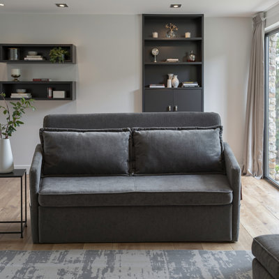 78.7'' Convertible Sofa Bed, 3-in-1 Reclining Sleeper Sofa Couch with Cushions, Folding Tray Table and Charging Ports