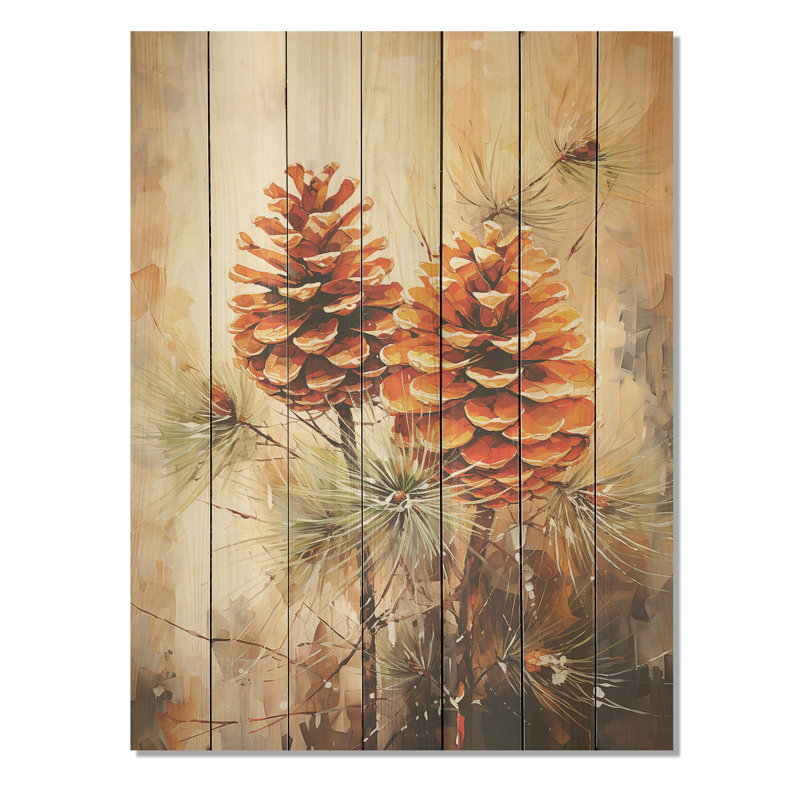 Épinette, pin, forêt IV - pin sur bois, H 32 po x l 24 po