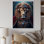 «Majestic Lion Portrait Antique King», reproduction d'art sur lion