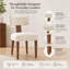 Chaises de salle à manger rembourrées Heritage Mid-Century avec dossier incurvé ergonomique, siège à coussin épais et pieds en bois massif pour la salle à manger-1217638527-1217594532