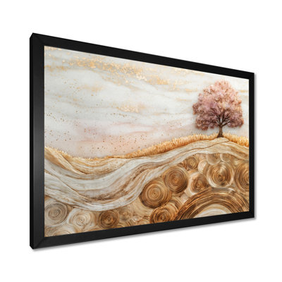 Renfrow Farm Charm Meadow With Lavender Ink Field Landscape II - Art mural de ferme pour le salon