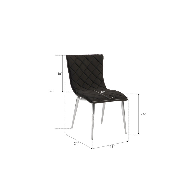 Seating Upholstered Side Chair in Black