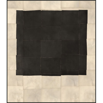 Parchment Square Black Print by Lillian August