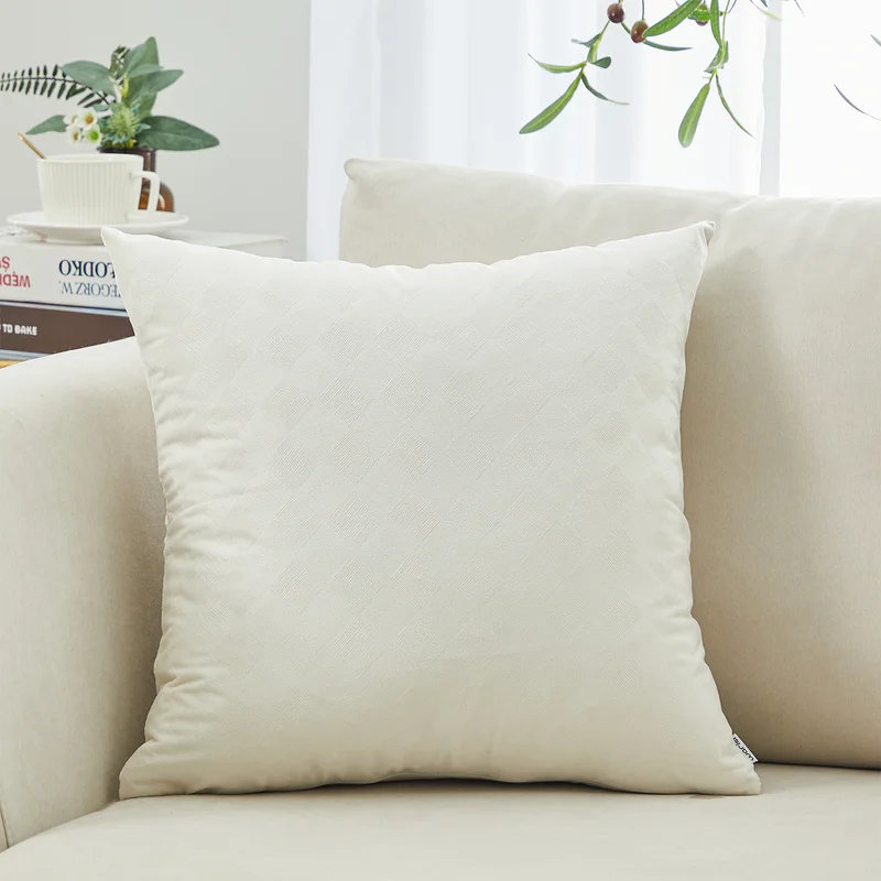 Housse de coussin en velours, Blanc