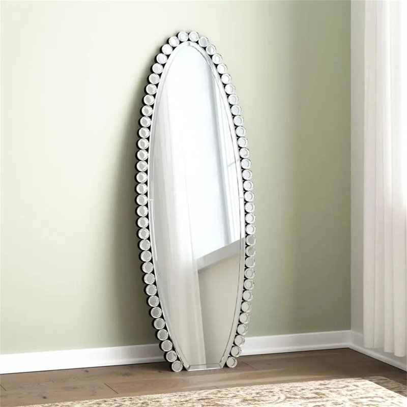 Crystal Full Length Mirror With Stand (Includes Mirror Only)