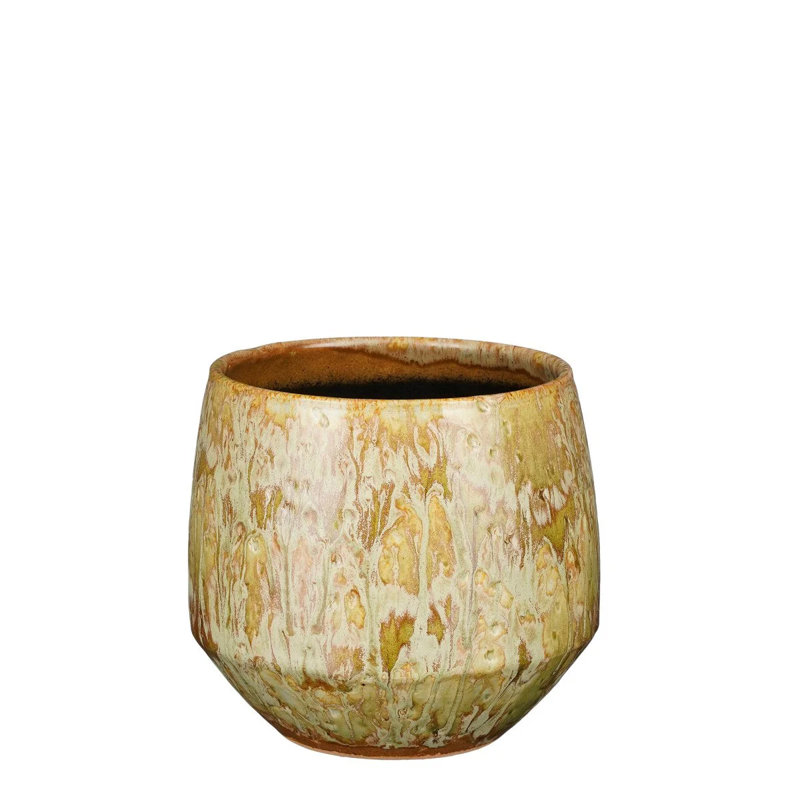 Eawood Ceramic Pot Planter, Taupe, 26cm H x 29cm W x 29cm D