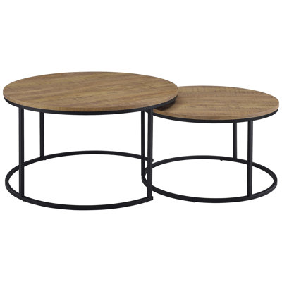 2-piece Round Nesting Coffee Table
