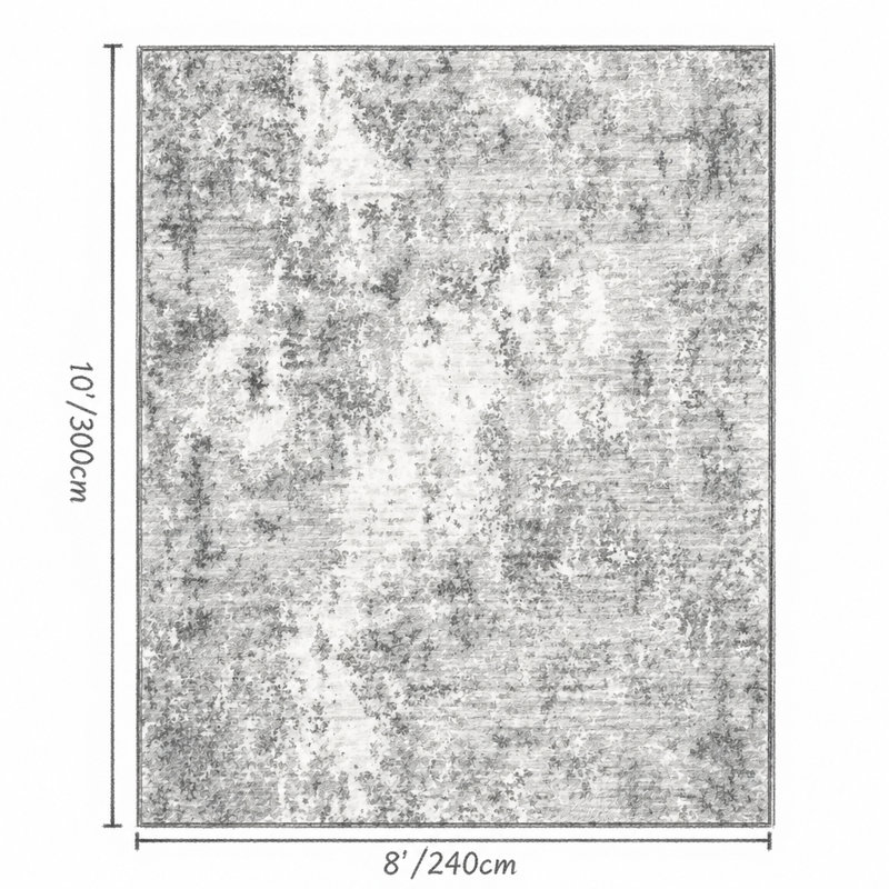 Tapis multisurfaces en cristal, Rectangle 94,02 po x 118,02 po