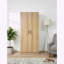 Armoire de rangement polyvalente en chêne Modex - Rangement vertical avec tablettes réglables-2062525223
