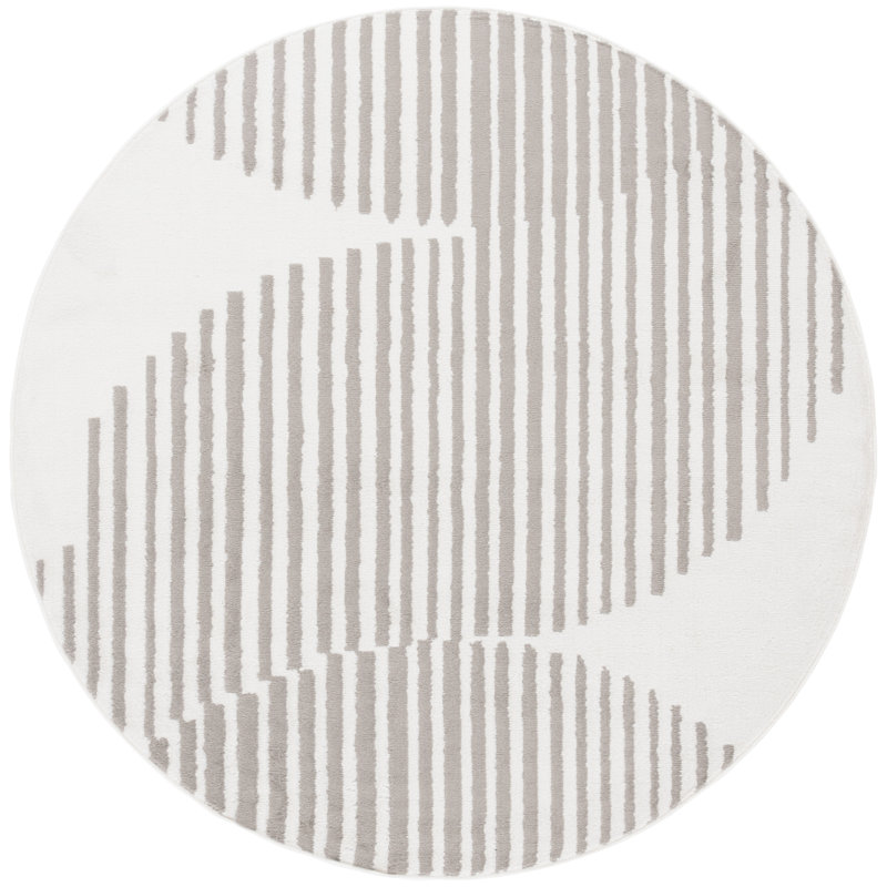 Ilomae Performance Chevron Rug, Round 6'7"
