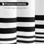 Style bohème moderne pour le décor de la salle de bain Curt Rideau de douche avec pampilles, 72 x 72 ， blanc et noir