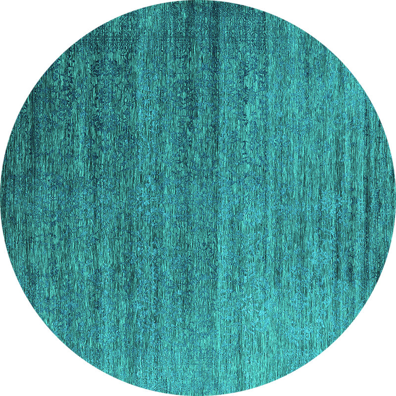 Tapis bleu / bleu sarcelle, Rond 3 pi