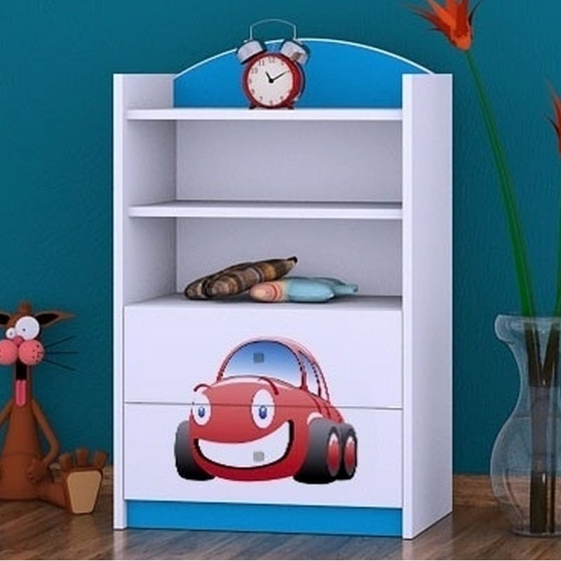 Thalia 96cm H X 60cm W Transportation Kids Cube, Blue