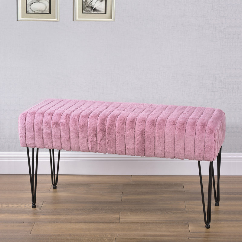 Dugan Upholstered Ottoman, Woodrose 