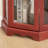 Lighted Corner Cabinet With Tempered Glass Doors & Shelves, Elegant Cherry Display Case With Bulb-930911228