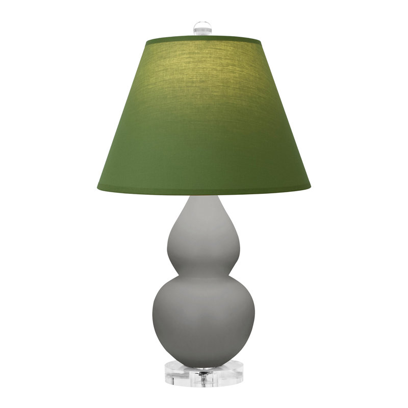 Petite lampe d'appoint à double gourde, Gris, Thé vert / taupe