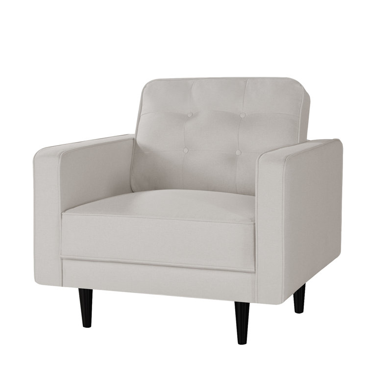 Fauteuil d'appoint rembourré Thackeray, Boucle blanc