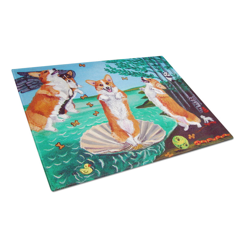 Planche à découper en verre venus de la caroline de trésors corgi