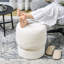 Repose-pieds rembourré en tissu polaire avec repose-pieds Modern Modern