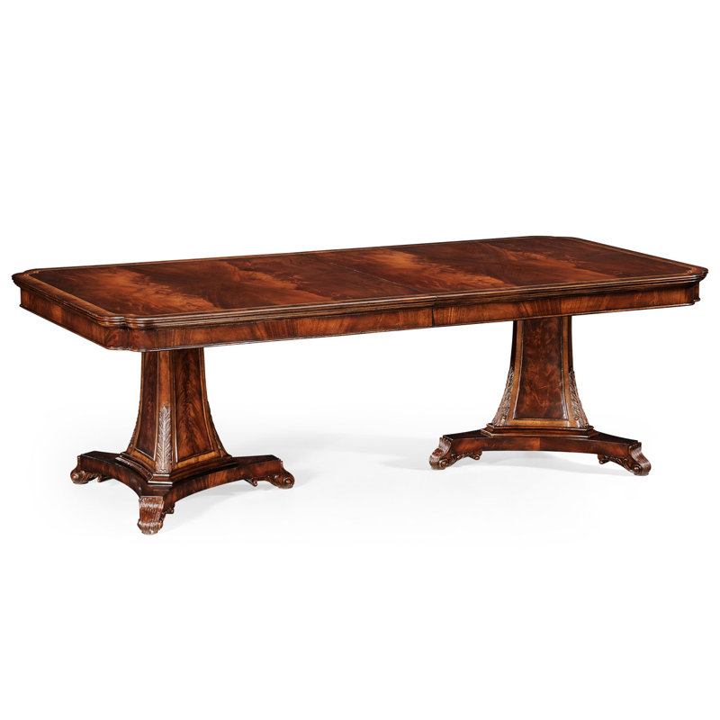 Buckingham Walnut Wood Dining Table, Medium Antique Mahogany