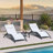 Patio Outdoor 69.3" Long Reclining Chaise Lounge Set Of 3 With Arm For All Weather, Side Table Included-2068442420