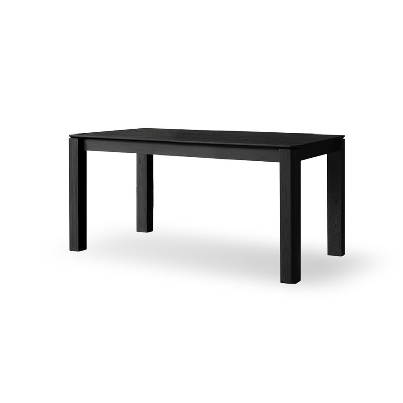 Black Rectangular Solid Wood Dining Table, 29.53"H x 55.12"L x 31.5"W, Black