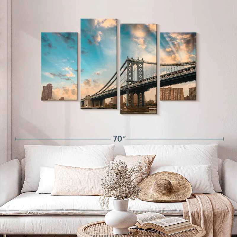 Vanna Dramatic Manhattan Bridge, 32" H x 52" W