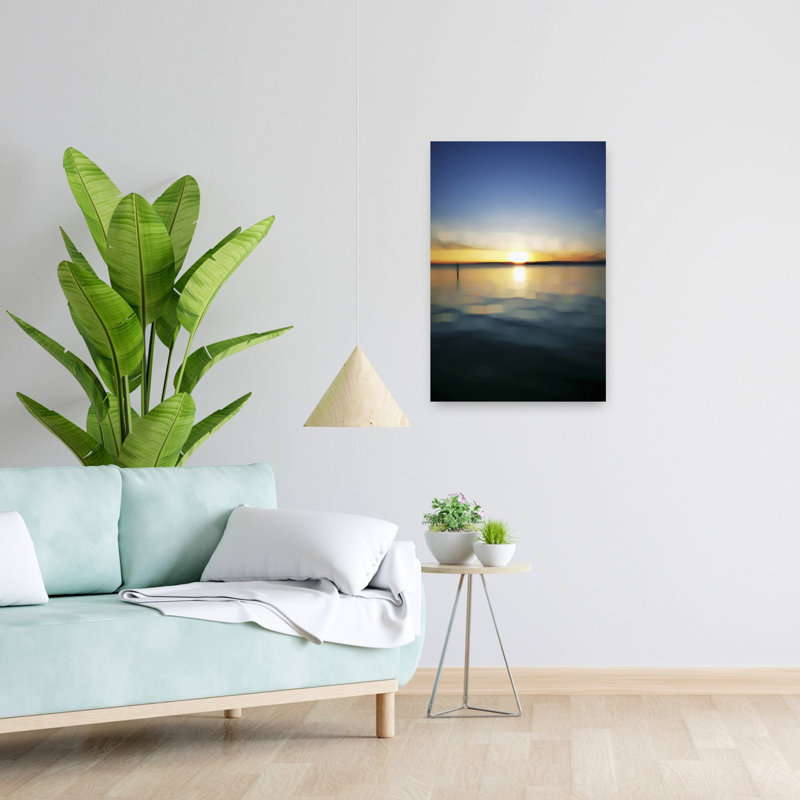 Art contemporain Peaceful Abstract Contemporary Landscape Nature, H 24 po x l 16 po
