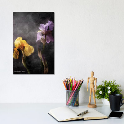 Contemporize Floral Iris 1 Piece Wrapped Canvas Painting