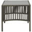 Chaises longues avec table Poly Rattan gris