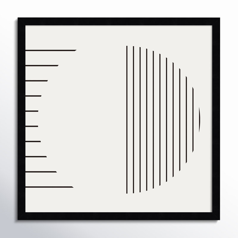 Modern Statement Stripes 1 by The Creative Bunch Studio, Black, 21" H x 21" W x 1" D