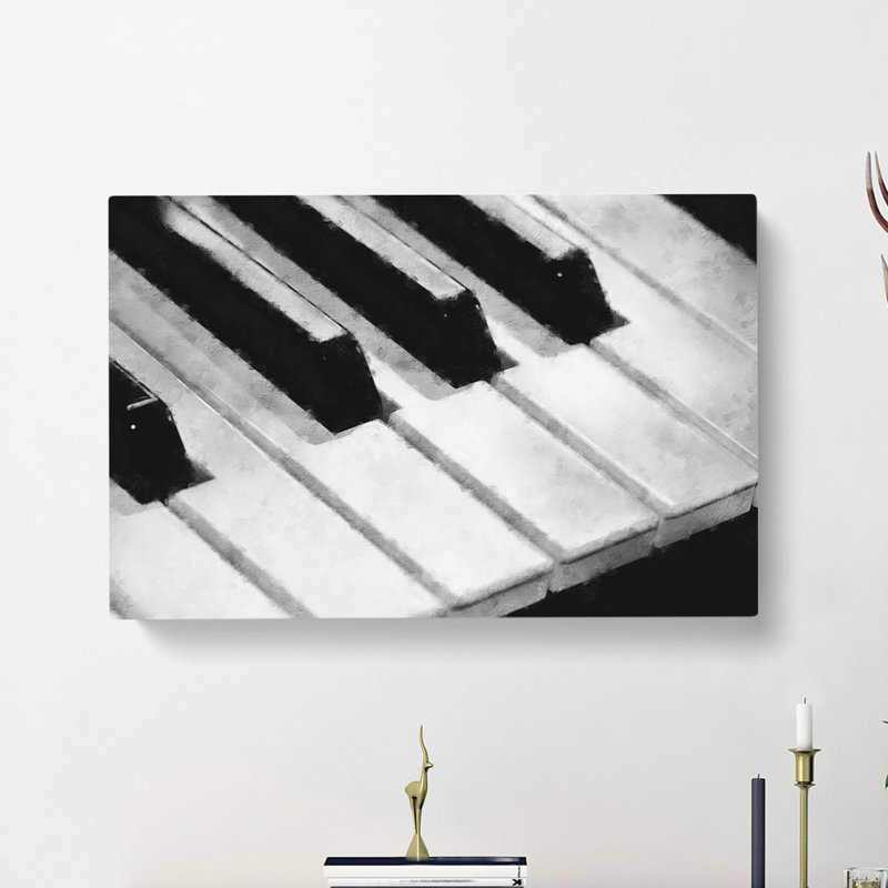 Keyboard Keys - Wrapped Canvas, 60cm H x 91cm W x 4cm D