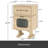 MDF CREATIVE ROTATABLE ROBOT STORAGE SIDE TABLE, NATURAL COLOR