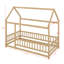 Lit simple en bois avec clôture-505989335